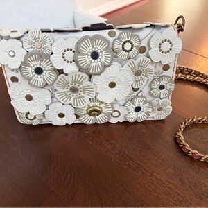 Coach White Floral Crossbody Bag